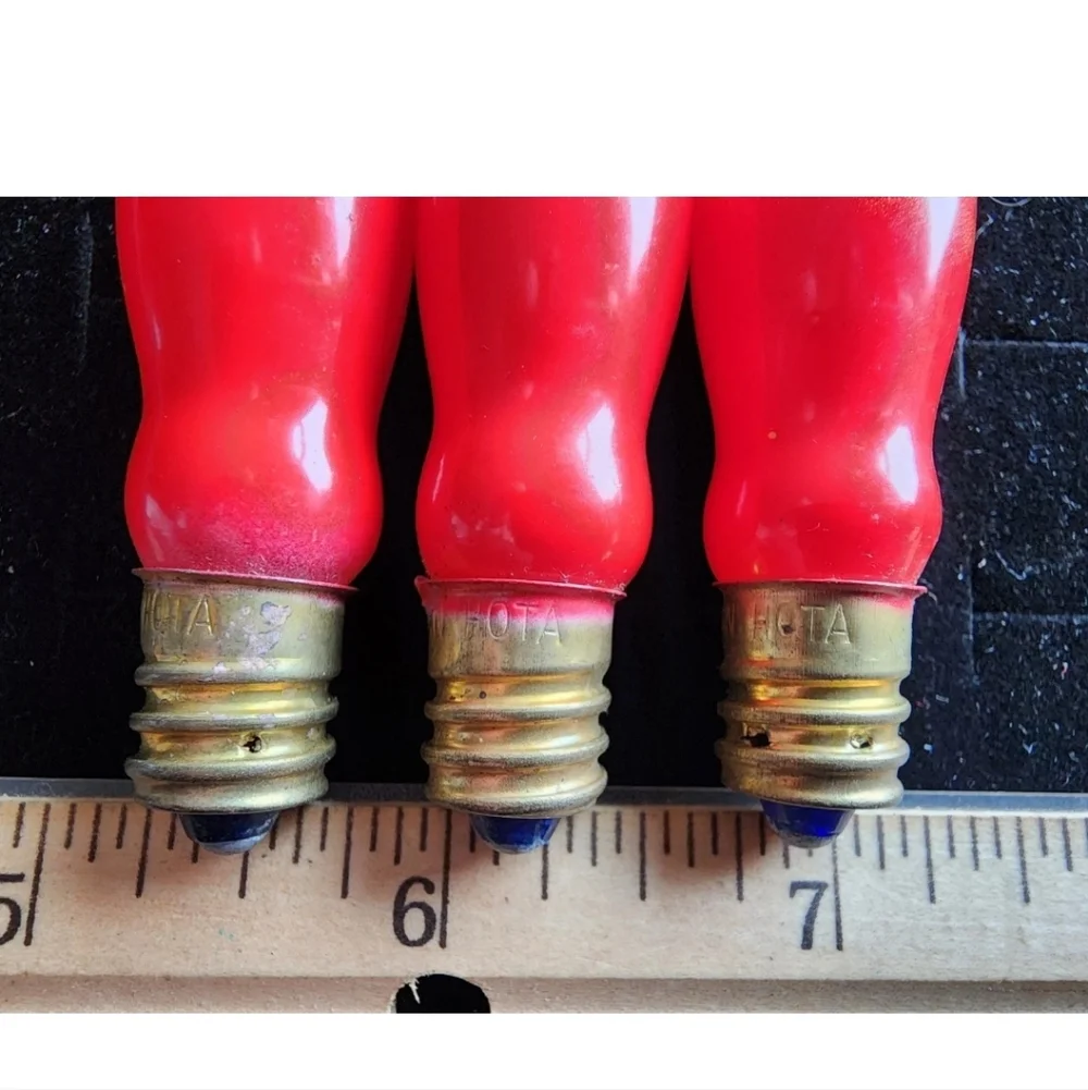Vintage Lot Of 3 HOTA Flame Tip Lightbulbs Tested Works Discontinued